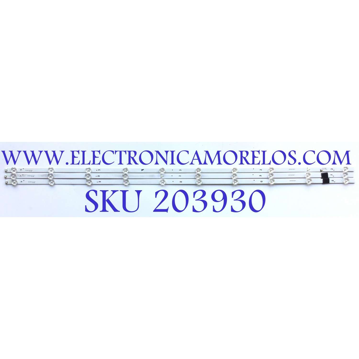 KIT DE LEDS PARA TV ATVIO (3 PZ) / NUMERO DE PARTE 120522000205 / T043L71A-V01 / DSBJ-WG / 11P1-15 / 180913N / MODELO ATV-43SM